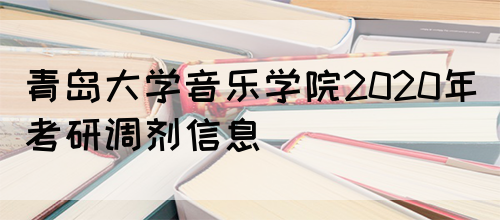 青岛大学音乐学院2020年考研调剂信息