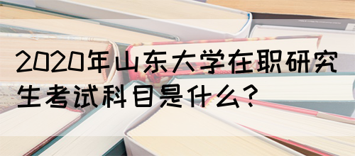 2020年山东大学在职研究生考试科目是什么?