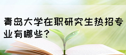 青岛大学在职研究生热招专业有哪些？