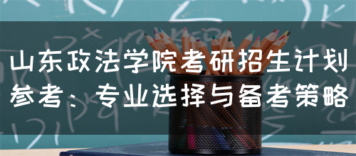 山东政法学院考研招生计划参考：专业选择与备考策略