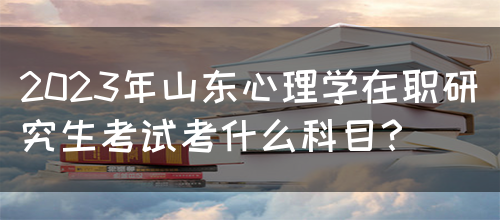 2023年山东心理学在职研究生考试考什么科目？