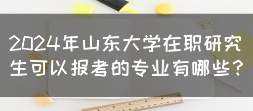 2024年山东大学在职研究生可以报考的专业有哪些？