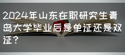 2024年山东在职研究生青岛大学毕业后是单证还是双证？