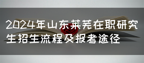 2024年山东莱芜在职研究生招生流程及报考途径(图1)